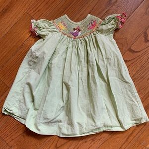 Castles & Crowns Green Gingham smock dress